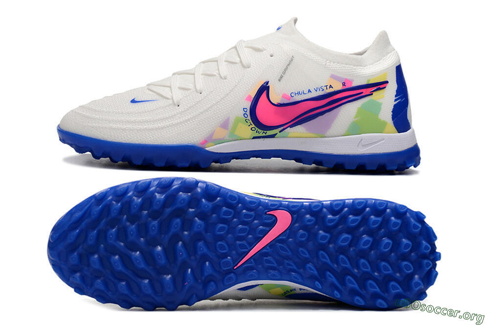 Nike Phantom Luna Elite TF Football Shoes - White/Blue/Pink/Yellow 1