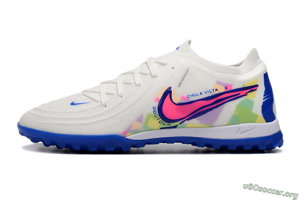 Nike Phantom Luna Elite TF Football Shoes - White/Blue/Pink/Yellow 3