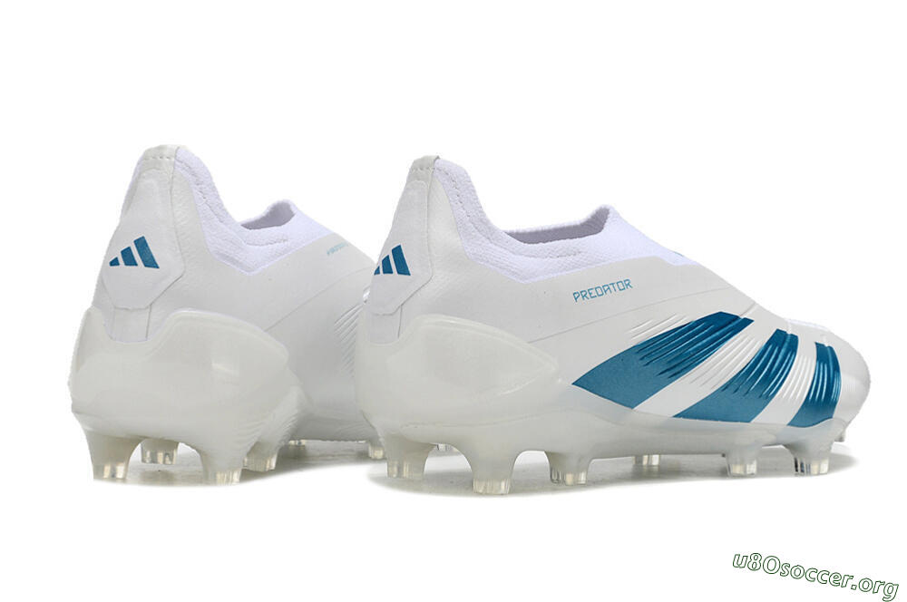 Adidas Predator Accuracy+ Laceless FG Football Boots - White/Blue 6