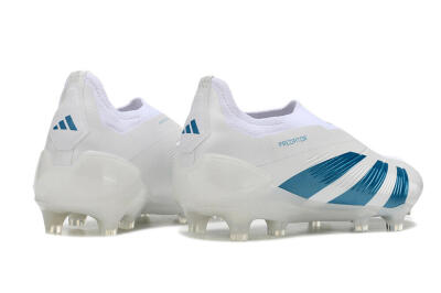 Adidas Predator Accuracy+ Laceless FG Football Boots - White/Blue