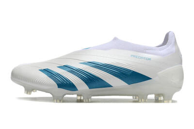 Adidas Predator Accuracy+ Laceless FG Football Boots - White/Blue