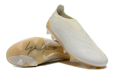 Adidas Predator Accuracy+ Laceless FG Football Boots - White/Beige