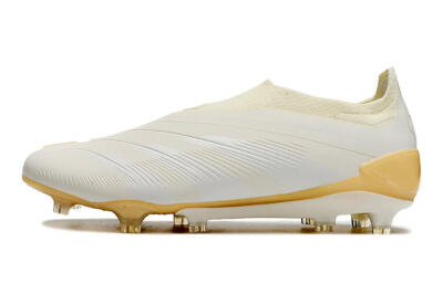 Adidas Predator Accuracy+ Laceless FG Football Boots - White/Beige