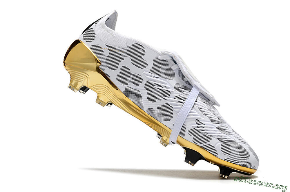 Adidas Predator Elite Foldover Tongue FG Football Boots - White/Silver/Gold/Black 4