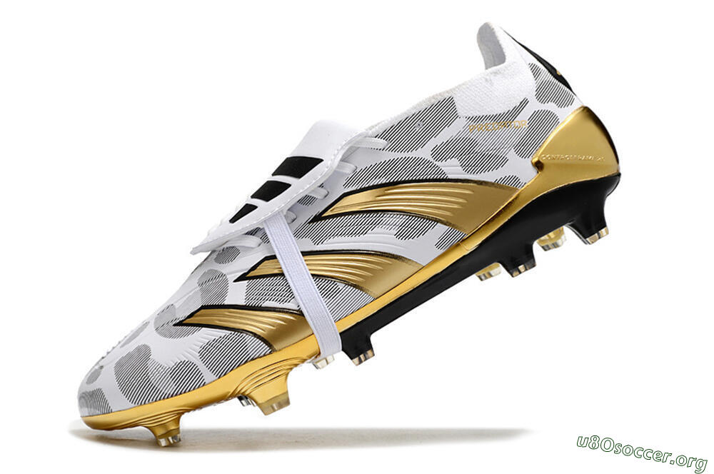 Adidas Predator Elite Foldover Tongue FG Football Boots - White/Silver/Gold/Black 5