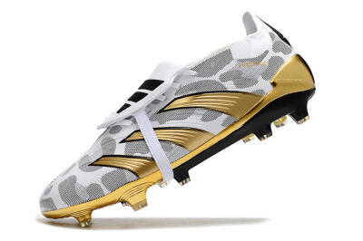 Adidas Predator Elite Foldover Tongue FG Football Boots - White/Silver/Gold/Black