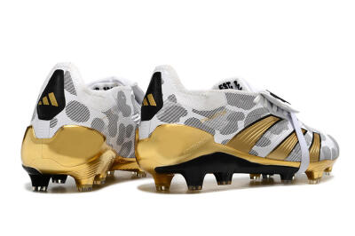 Adidas Predator Elite Foldover Tongue FG Football Boots - White/Silver/Gold/Black