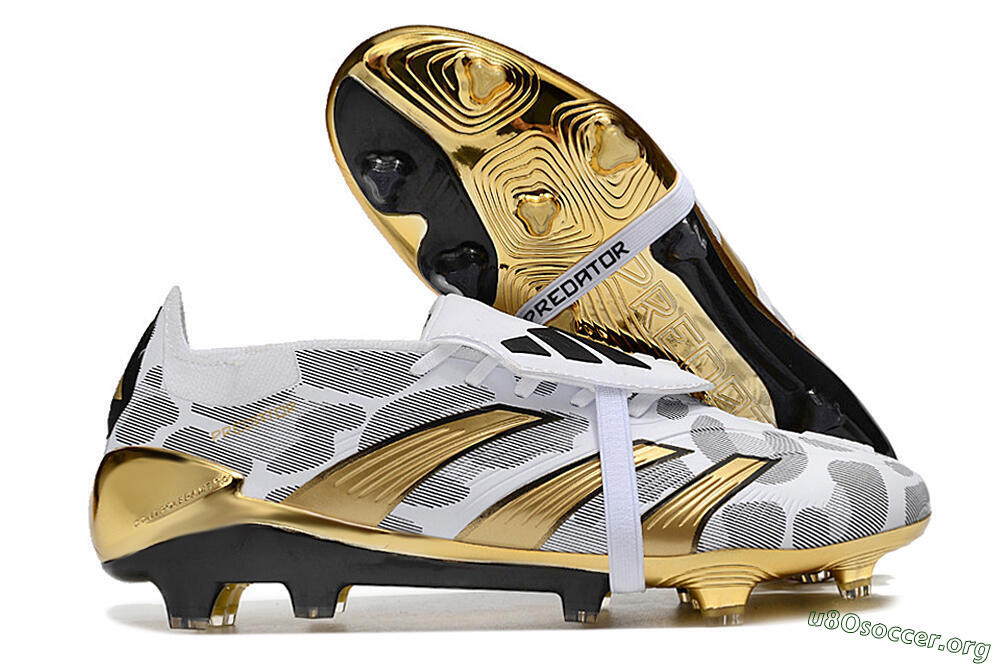Adidas Predator Elite Foldover Tongue FG Football Boots - White/Silver/Gold/Black 2