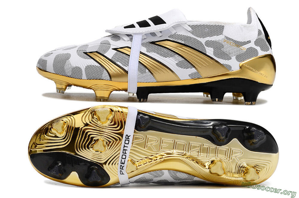 Adidas Predator Elite Foldover Tongue FG Football Boots - White/Silver/Gold/Black 1