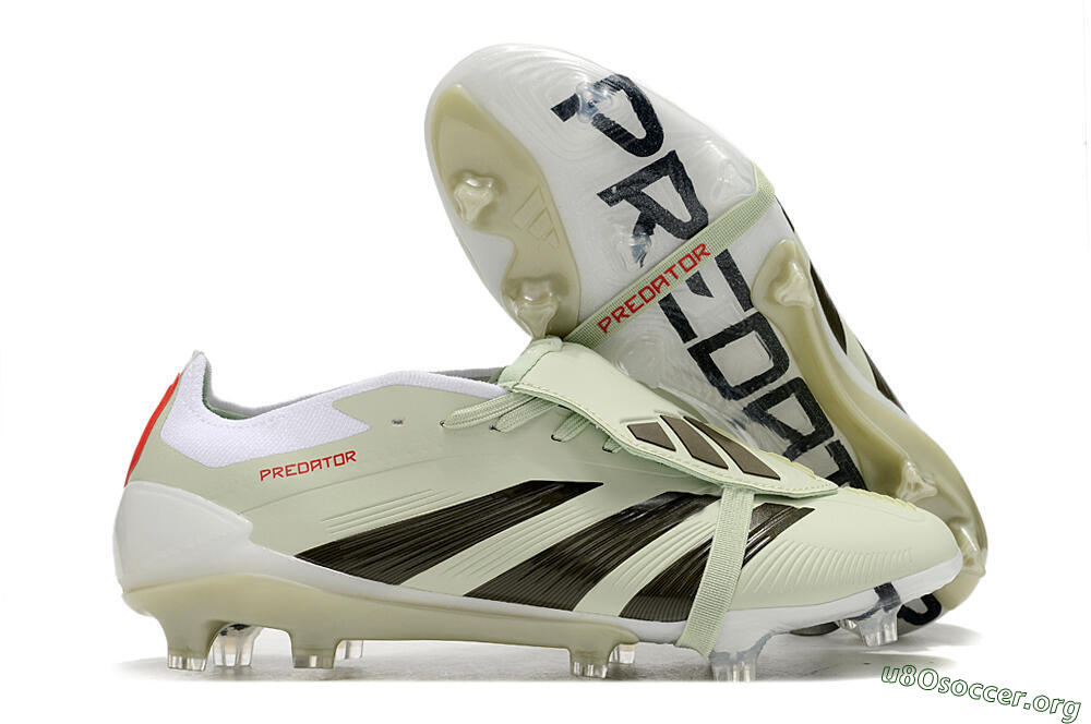 Adidas Predator Elite Foldover Tongue FG Football Boots - Beige/Black/White 2