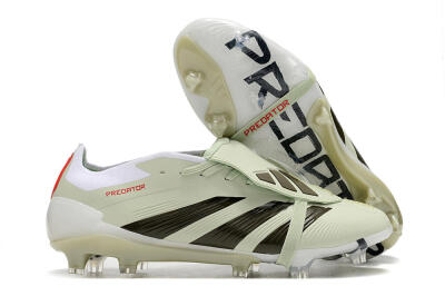 Adidas Predator Elite Foldover Tongue FG Football Boots - Beige/Black/White