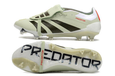 Adidas Predator Elite Foldover Tongue FG Football Boots - Beige/Black/White