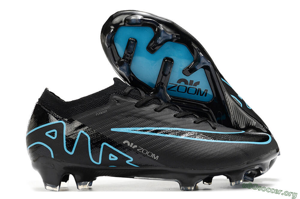Nike Air Zoom Mercurial Vapor 15 Elite FG Football Boots - Black/Jade/Blue 2