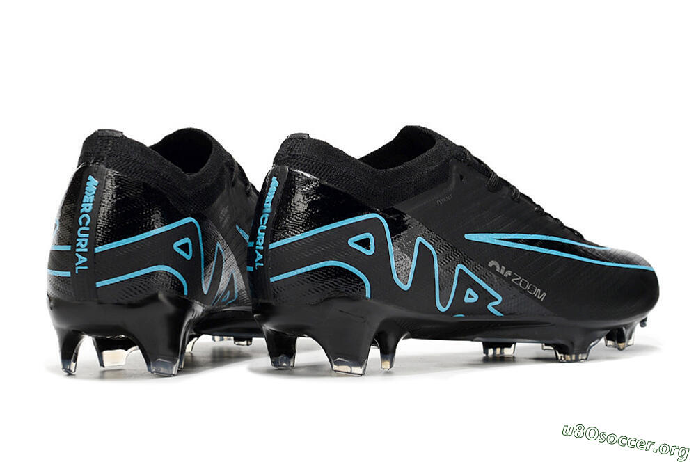 Nike Air Zoom Mercurial Vapor 15 Elite FG Football Boots - Black/Jade/Blue 6