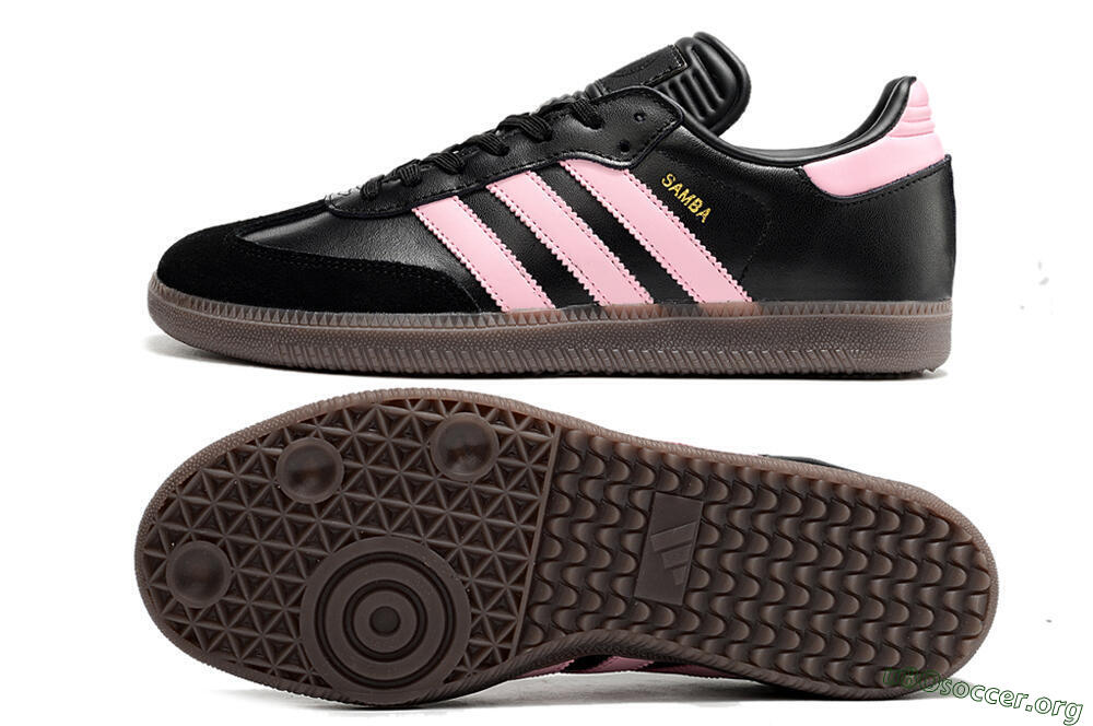 Adidas Samba Messi IC Football Shoes - Black/Pink/Brown 1