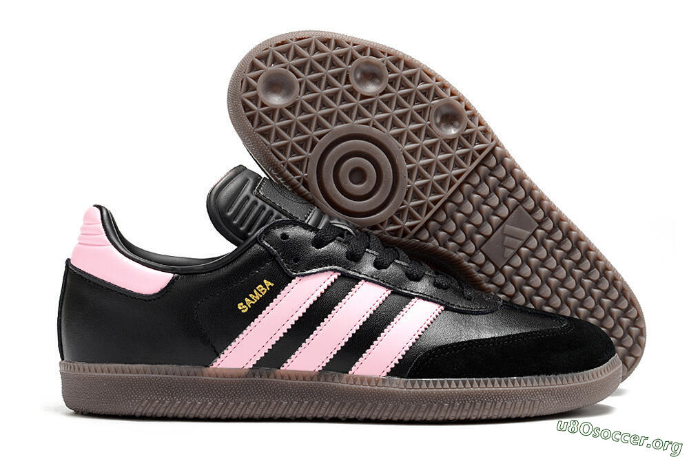 Adidas Samba Messi IC Football Shoes - Black/Pink/Brown 2