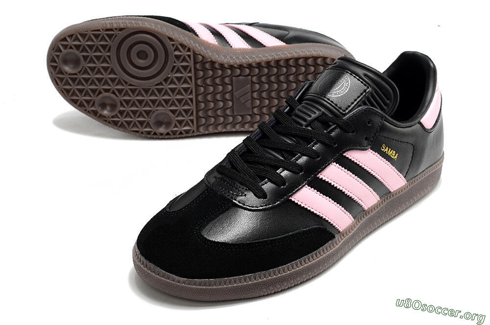 Adidas Samba Messi IC Football Shoes - Black/Pink/Brown 0
