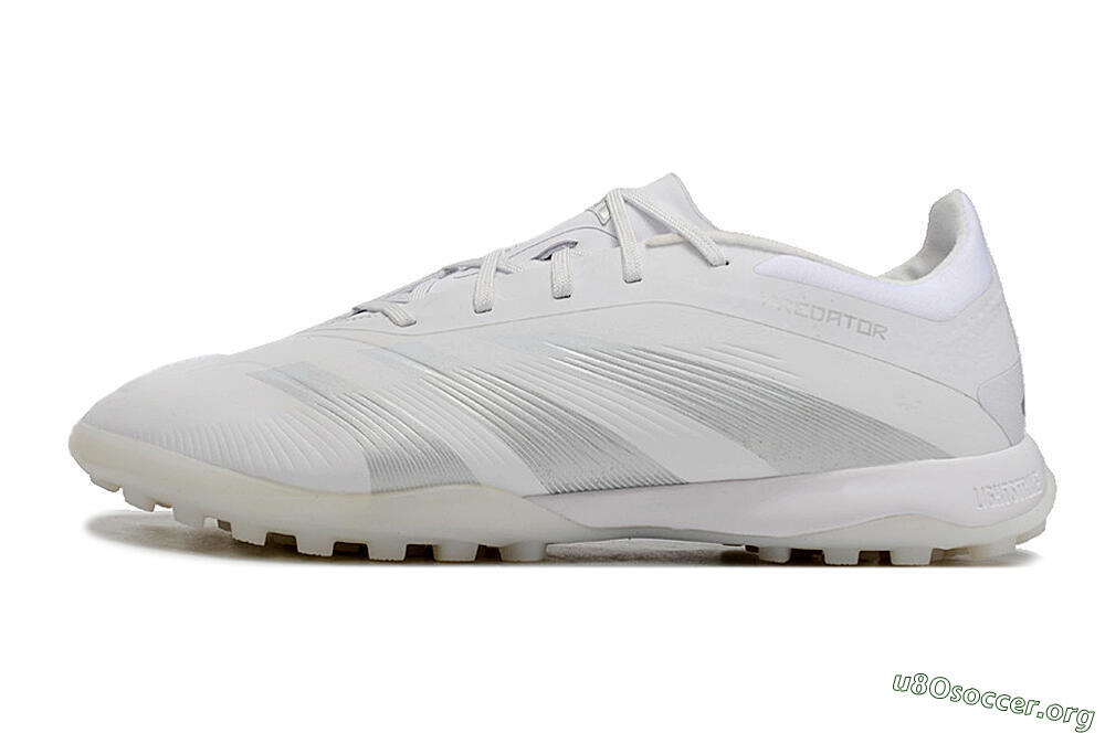 Adidas Predator 24 Elite TF Football Shoes - White/Silver/Beige 3