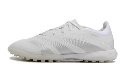 Adidas Predator 24 Elite TF Football Shoes - White/Silver/Beige
