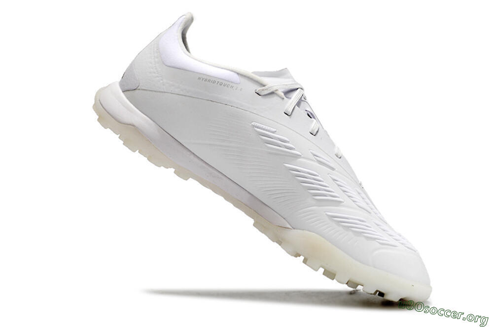 Adidas Predator 24 Elite TF Football Shoes - White/Silver/Beige 4