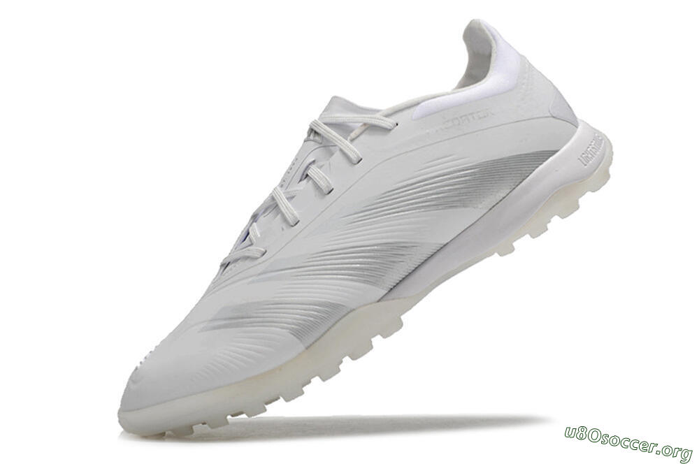 Adidas Predator 24 Elite TF Football Shoes - White/Silver/Beige 5