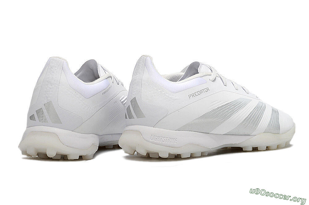 Adidas Predator 24 Elite TF Football Shoes - White/Silver/Beige 6