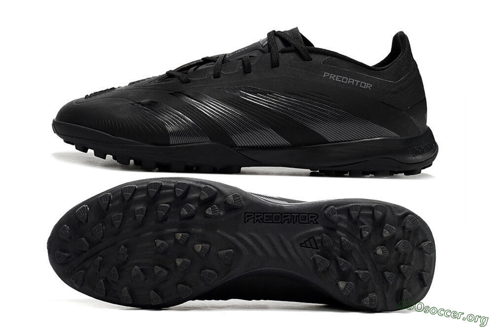 Adidas Predator 24 Elite TF Football Shoes - Black/Silver/Black 1