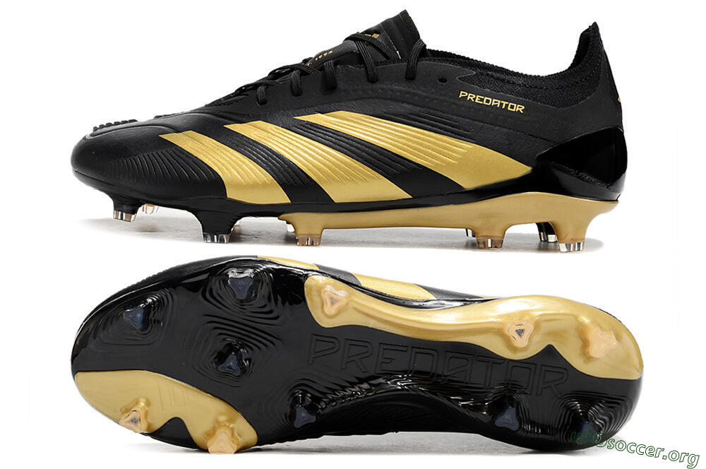 Adidas Predator 24 Elite FG Football Boots - Black/Gold 1
