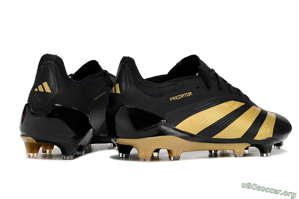 Adidas Predator 24 Elite FG Football Boots - Black/Gold 6