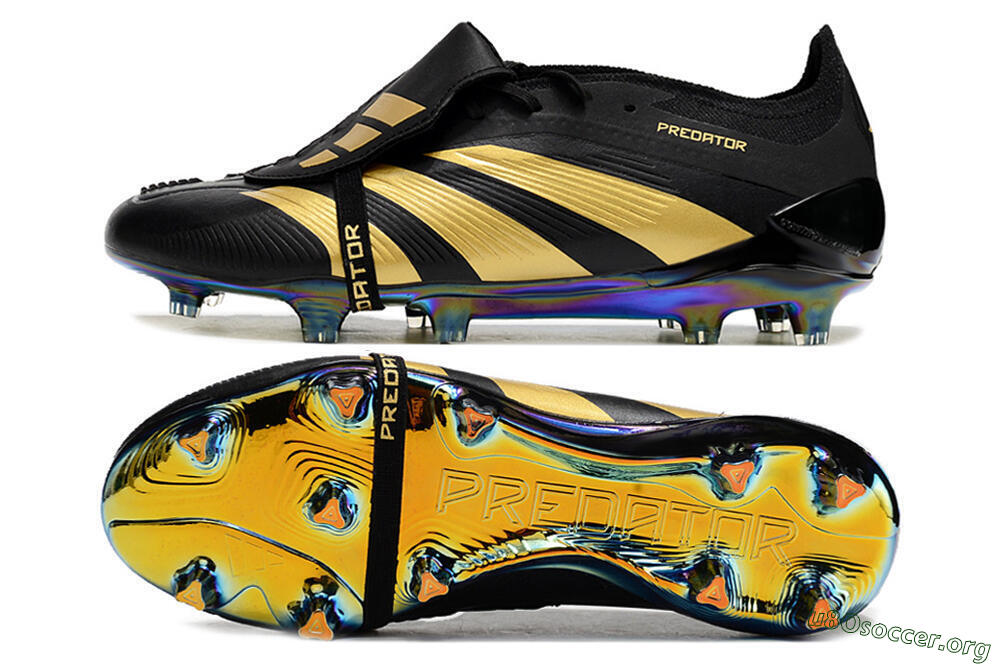 Adidas Predator Elite Foldover Tongue FG Football Boots - Black/Gold 1