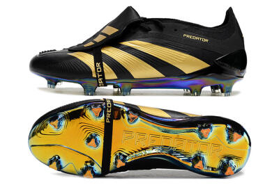 Adidas Predator Elite Foldover Tongue FG Football Boots - Black/Gold