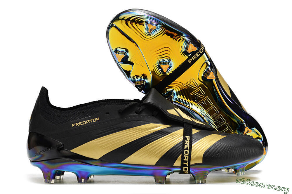 Adidas Predator Elite Foldover Tongue FG Football Boots - Black/Gold 2