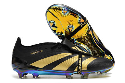 Adidas Predator Elite Foldover Tongue FG Football Boots - Black/Gold