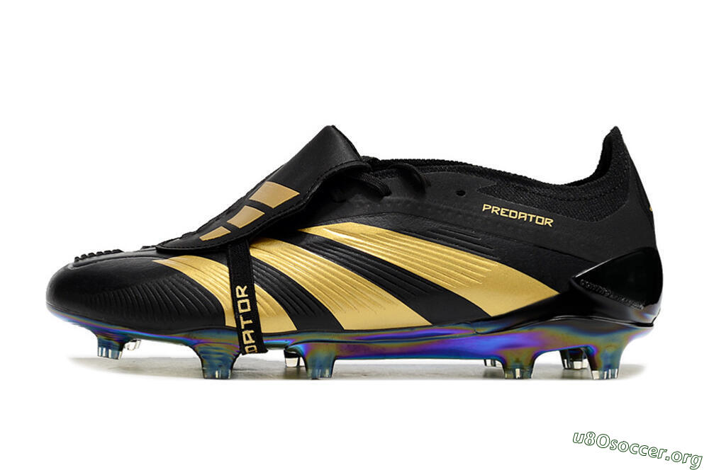 Adidas Predator Elite Foldover Tongue FG Football Boots - Black/Gold 3