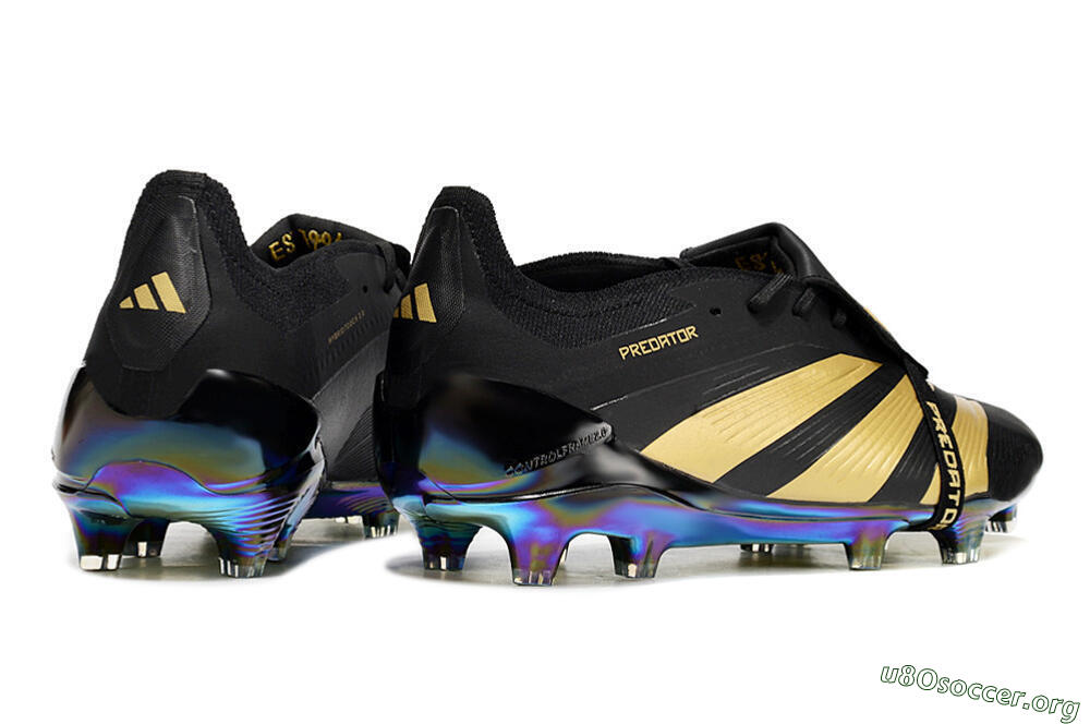 Adidas Predator Elite Foldover Tongue FG Football Boots - Black/Gold 6