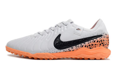 Nike Tiempo Legend 10 Pro TF Football Shoes - White/Black/Orange