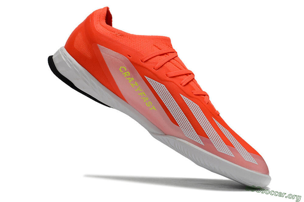 Adidas X Crazyfast.1 IC Football Shoes - Red/White/Black 4