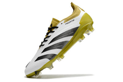 Adidas Predator Accuracy FG Football Boots - White/Black/Yellow