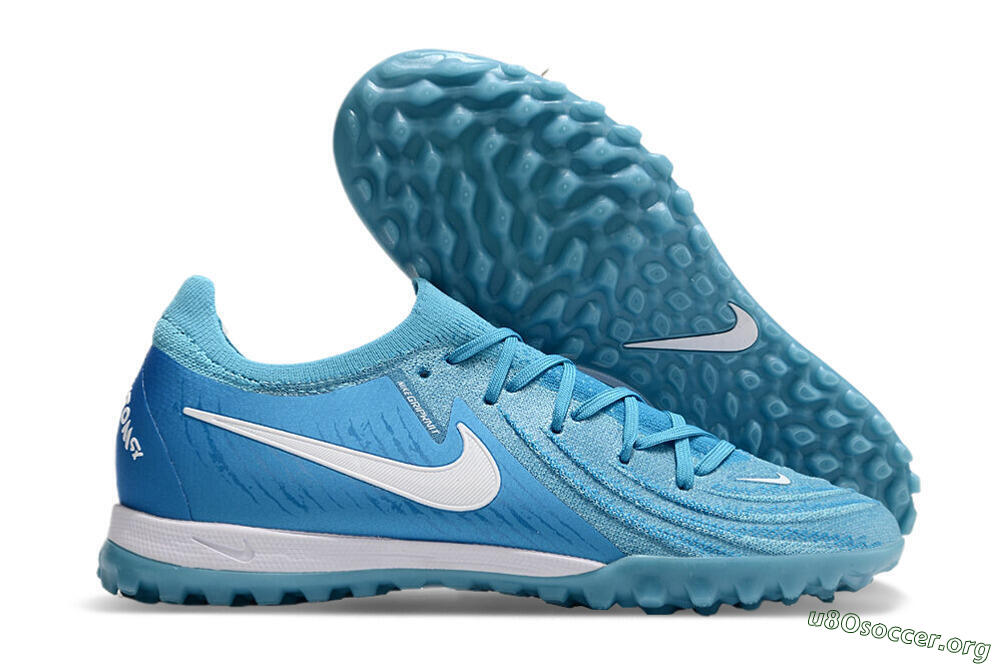 Nike Phantom Luna Elite TF Football Shoes - Jade/White/Blue 2