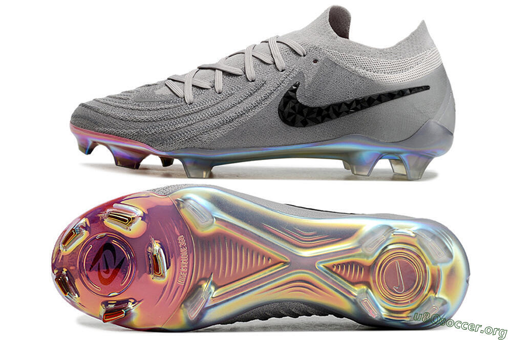 Nike Phantom Luna Elite NU FG Football Boots - Grey/Black/Blue 1