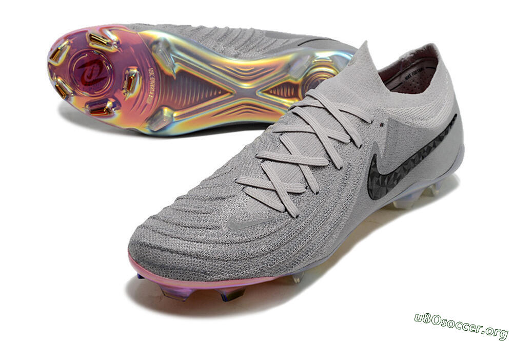 Nike Phantom Luna Elite NU FG Football Boots - Grey/Black/Blue 0