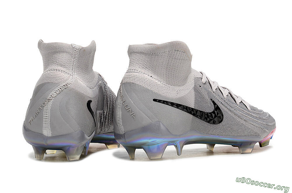 Nike Phantom Luna Elite NU FG Football Boots - Grey/Black/Blue 6