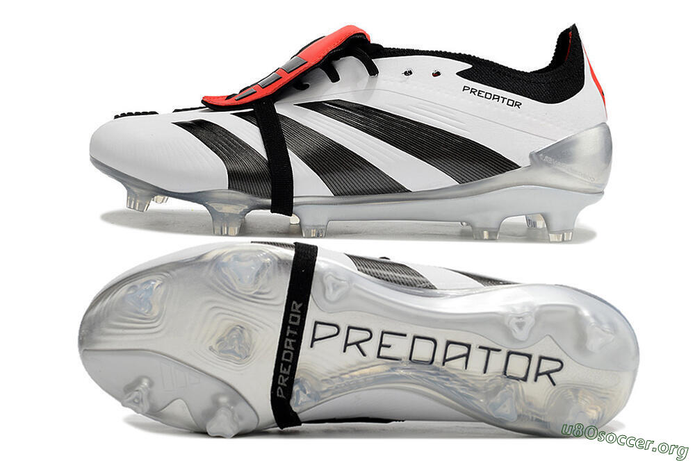 Adidas Predator Elite Foldover Tongue FG Football Boots - White/Black/Red 1