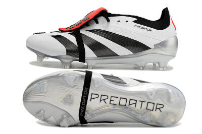 Adidas Predator Elite Foldover Tongue FG Football Boots - White/Black/Red