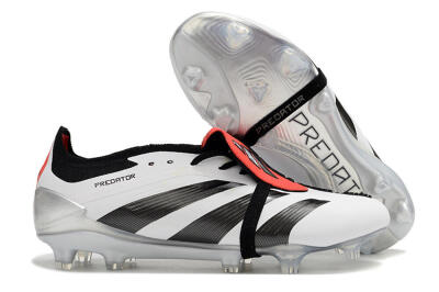 Adidas Predator Elite Foldover Tongue FG Football Boots - White/Black/Red