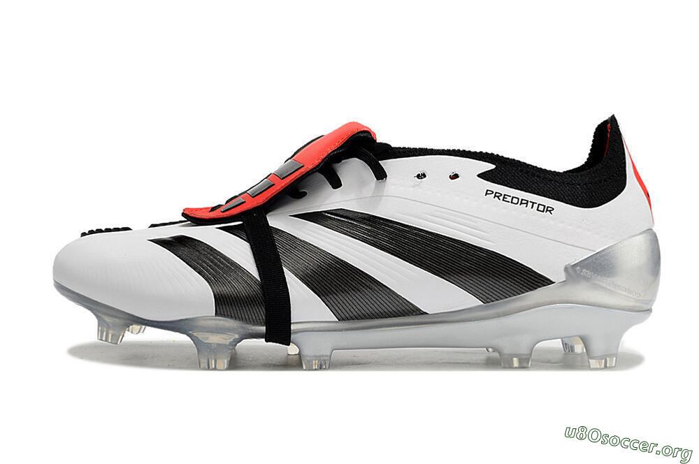 Adidas Predator Elite Foldover Tongue FG Football Boots - White/Black/Red 3