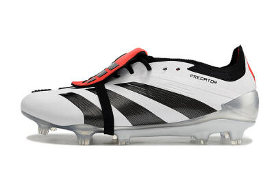 Adidas Predator Elite Foldover Tongue FG Football Boots - White/Black/Red