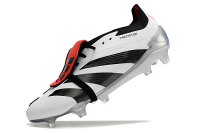 Adidas Predator Elite Foldover Tongue FG Football Boots - White/Black/Red