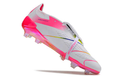 Adidas Predator Accuracy+ Laceless FG Football Boots - White/Pink/Purple