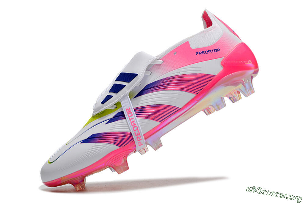 Adidas Predator Accuracy+ Laceless FG Football Boots - White/Pink/Purple 5